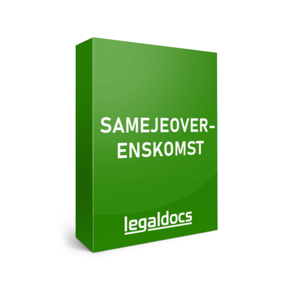 samejeoverenskomst skabelon